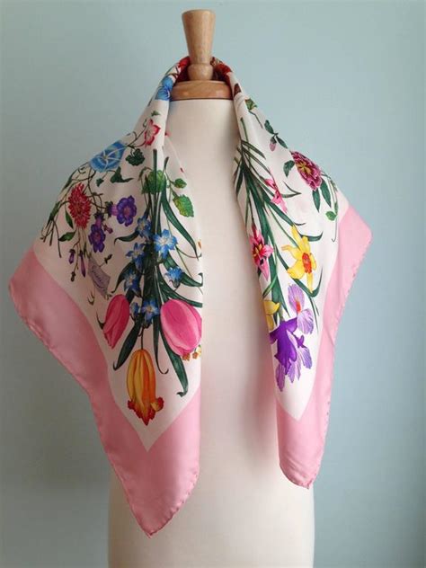 pink scarf gucci|Gucci flora scarf princess grace.